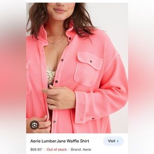 American Eagle Coral Lumber Jane Jacket
